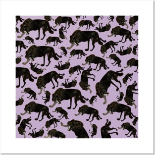 Black Wolf pattern #1 Posters and Art